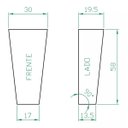Ver imagem 2 de Vaso Planta 60x30 Trapézio Parede Polietileno - PRETO 002