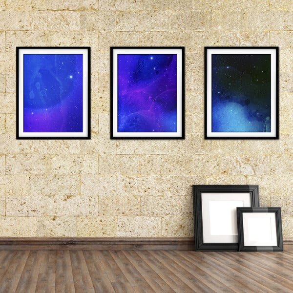 Quadro mdf preto 80x140 universo colorido mod 5 - 2