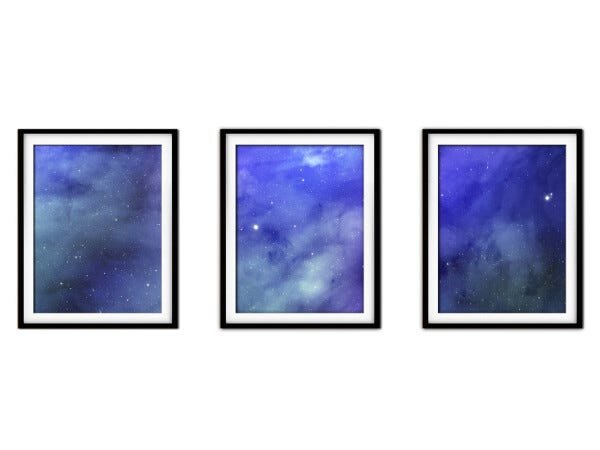 Quadro mdf preto 80x140 universo colorido mod 4 - 1