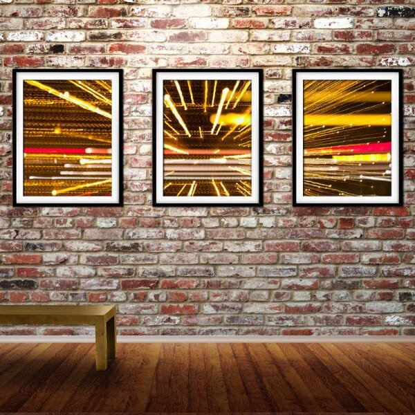 Quadro mdf preto 68x126 universo colorido mod 278 - 2