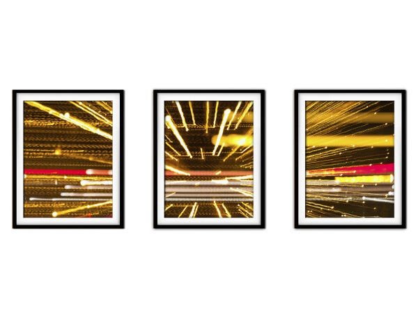 Quadro mdf preto 68x126 universo colorido mod 278 - 1
