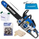 Ver imagem 1 de Motosserra Profissional Nakashi NCS650 2 Tempos À Gasolina 65,1cc C/ Sabre de 20 Polegadas