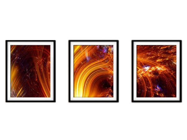 Quadro mdf preto 68x126 universo colorido mod 260 - 1