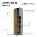 Ver imagem 3 de Paneleiro 60 Cm 3 Portas Rustic/cinza Lux Madesa Rustic/cinza