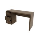 Ver imagem 7 de Escrivaninha Mesa Escritório ME4102 3 Gavetas 136cm Nogal Marrom