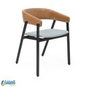 Ver imagem 1 de Cadeira Coller Aço Preta Encosto Estofado - Datteli Design