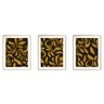 Quadro mdf délicat dourado 30x66 folhas tropicais mod 101 - 1