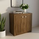 Ver imagem 1 de Balcão para Escritório 60cm com 2 Portas e 1 Prateleira ME4103 Marrom/Nogal