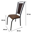 Ver imagem 6 de Kit 4 Cadeiras Cozinha Mesa Sala Paris Estofada Confortável Fibra Sintética e Corino