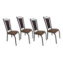 Ver imagem 2 de Kit 4 Cadeiras Cozinha Mesa Sala Paris Estofada Confortável Fibra Sintética e Corino