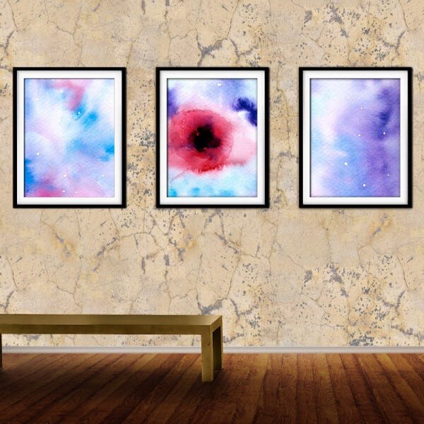 Quadro mdf preto 55x110 universo colorido mod 117 - 2