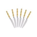 Ver imagem 2 de Jogo de Garfo e Faca Inox Cabo Plástico Estilo Bambu 12 Pç