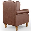 Ver imagem 7 de Kit 02 Poltronas Decorativa Para Sala De Estar Yara P02 Couríssimo Marrom - Lyam Decor