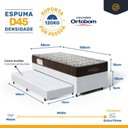 Ver imagem 6 de Cama Box com Colchão de Espuma D45 Solteiro Ortobom Iso 150 + Auxiliar Unique Solteiro 88cm