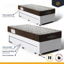 Ver imagem 4 de Cama Box com Colchão de Espuma D45 Solteiro Ortobom Iso 150 + Auxiliar Unique Solteiro 88cm