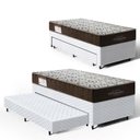 Ver imagem 1 de Cama Box com Colchão de Espuma D45 Solteiro Ortobom Iso 150 + Auxiliar Unique Solteiro 88cm