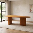 Ver imagem 1 de Mesa de Jantar 8 Lugares 200cm Tampo Oval