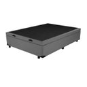 Ver imagem 2 de Box Bau Blindado Suede- Casal Padrão 138x188x38- Novo:cinza