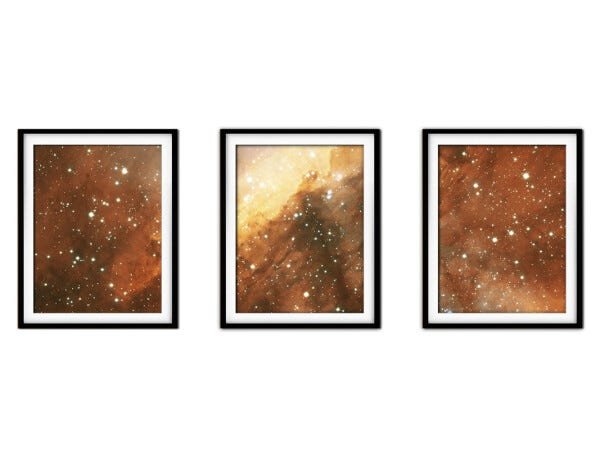 Quadro mdf preto 30x66 universo colorido mod 122 - 1