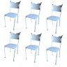 Kit 6 Cadeira para Cozinha Mc Tubular Almofadada Estrutura Branca com Assento Branco Medcombo - 1