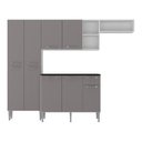 Ver imagem 6 de Armário de Cozinha Compacta 228cm com Balcão Multimóveis Mp2933 Branco/lacca Fumê