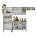 Ver imagem 5 de Armário de Cozinha Compacta 228cm com Balcão Multimóveis Mp2933 Branco/lacca Fumê