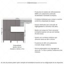 Ver imagem 3 de Armário de Cozinha Compacta 228cm com Balcão Multimóveis Mp2933 Branco/lacca Fumê