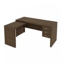 Ver imagem 3 de Escrivaninha Mesa Escritório em L com ME4106 3 Gavetas 154,8cm Marrom