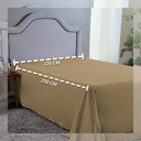 Ver imagem 2 de Lençol 400 Fios Queen sem Elástico Virol Hotel Pousada Tecido Acetinado:avela