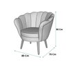 Poltrona Pétala Sued Rose Pés Palito - Kimi Design - 4