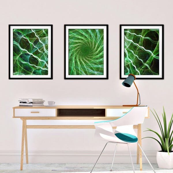 Quadro mdf preto 30x66 universo colorido mod 66 - 2
