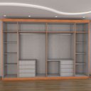 Ver imagem 5 de Guarda-roupa Casal Alto Colorado 6 Portas 8 Gavetas 100% Mdf Cinamomo/off White - Panorama Móveis