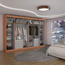 Ver imagem 2 de Guarda-roupa Casal Alto Colorado 6 Portas 8 Gavetas 100% Mdf Cinamomo/off White - Panorama Móveis