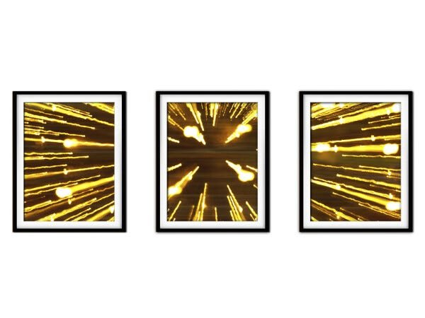 Quadro mdf preto 30x66 universo colorido mod 35 - 1