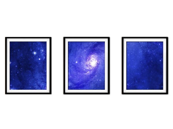 Quadro mdf preto 80x140 universo colorido mod 158 - 1