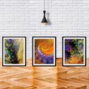 Ver imagem 2 de Quadro mdf preto 68x126 universo colorido mod 207