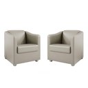 Ver imagem 1 de Kit 2 Poltronas Decorativa Ana Corano Pés Cromado Cor Bege