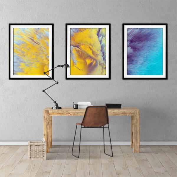 Quadro mdf preto 55x110 universo colorido mod 172 - 2
