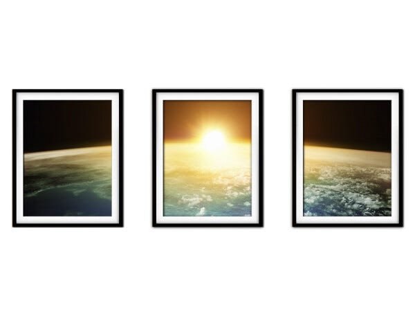 Quadro mdf preto 55x110 universo colorido mod 148 - 1