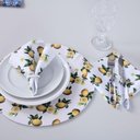 Ver imagem 2 de Kit 2 Guardanapos de Tecido Estampado Allegra 2 Peças 35cm X 35cm 100% Poliéster - Limão