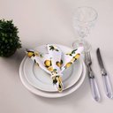 Ver imagem 3 de Kit 2 Guardanapos de Tecido Estampado Allegra 2 Peças 35cm X 35cm 100% Poliéster - Limão