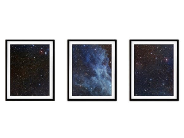 Quadro mdf preto 45x96 universo colorido mod 167 - 1