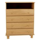 Ver imagem 5 de Cômoda Quarto 97cm 4 Gavetas Madeira Maciça Conor Mel B11 - Mpozenato