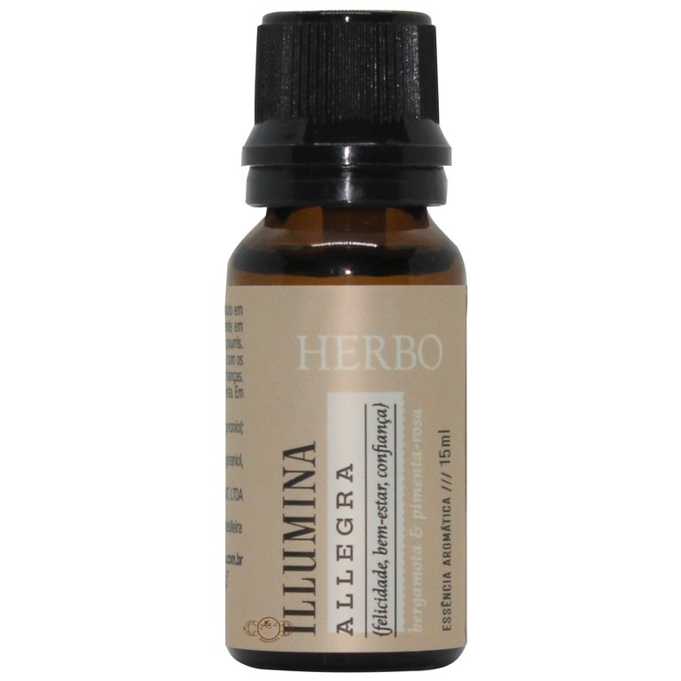 Essência Aromática Allegra - Bergamota e Pimenta Rosa - 15ml, da Herbo