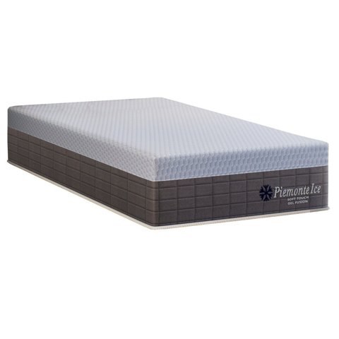 Colchão Solteirão Molas Pocket Ensacadas Piemonte Ice 32cm x 96cm Line Premier Orthoflex Cinza/Branco