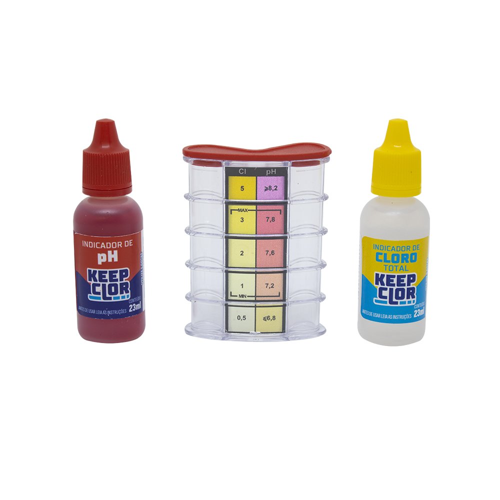 Kit Teste pH + Cloro Total Keep Clor - 2