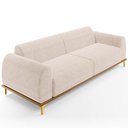 Ver imagem 1 de Sofá 03 Lugares Para Sala de Estar Kiev 230 cm D02 Veludo Bege C-309 - Lyam Decor
