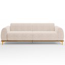 Ver imagem 3 de Sofá 03 Lugares Para Sala de Estar Kiev 230 cm D02 Veludo Bege C-309 - Lyam Decor