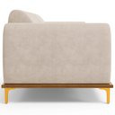 Ver imagem 6 de Sofá 03 Lugares Para Sala de Estar Kiev 230 cm D02 Veludo Bege C-309 - Lyam Decor