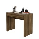 Ver imagem 3 de Escrivaninha Mesa Escritório com ME4107 1 Gaveta 90cm Nogal Marrom